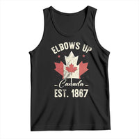 Elbows Up Canada EST 1867 Tank Top True North Strong and Free Proud Canadian Maple Leaf