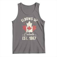 Elbows Up Canada EST 1867 Tank Top True North Strong and Free Proud Canadian Maple Leaf