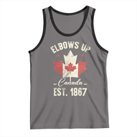 Elbows Up Canada EST 1867 Tank Top True North Strong and Free Proud Canadian Maple Leaf