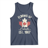 Elbows Up Canada EST 1867 Tank Top True North Strong and Free Proud Canadian Maple Leaf