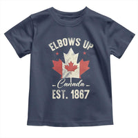 Elbows Up Canada EST 1867 Toddler T Shirt True North Strong and Free Proud Canadian Maple Leaf
