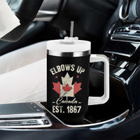 Elbows Up Canada EST 1867 Tumbler With Handle True North Strong and Free Proud Canadian Maple Leaf