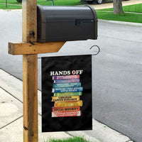 Hands Off Garden Flag Social Security And Medicare Protest Colorful Books - Wonder Print Shop