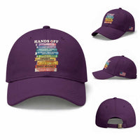 Hands Off Baseball Cap Social Security And Medicare Protest Colorful Books