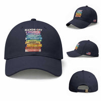 Hands Off Baseball Cap Social Security And Medicare Protest Colorful Books