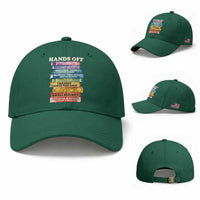 Hands Off Baseball Cap Social Security And Medicare Protest Colorful Books