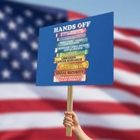 Hands Off Protest Sign Social Security And Medicare Protest Colorful Books - Wonder Print Shop