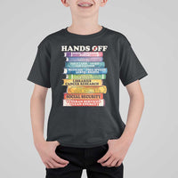 Hands Off T Shirt For Kid Social Security And Medicare Protest Colorful Books