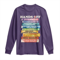 Hands Off Long Sleeve Shirt Social Security And Medicare Protest Colorful Books