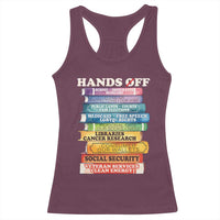 Hands Off Racerback Tank Top Social Security And Medicare Protest Colorful Books