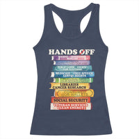 Hands Off Racerback Tank Top Social Security And Medicare Protest Colorful Books