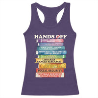 Hands Off Racerback Tank Top Social Security And Medicare Protest Colorful Books