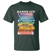 Hands Off T Shirt Social Security And Medicare Protest Colorful Books