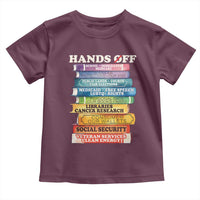 Hands Off Toddler T Shirt Social Security And Medicare Protest Colorful Books