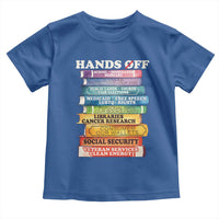 Hands Off Toddler T Shirt Social Security And Medicare Protest Colorful Books