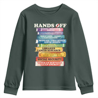 Hands Off Youth Sweatshirt Social Security And Medicare Protest Colorful Books