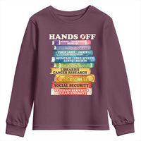 Hands Off Youth Sweatshirt Social Security And Medicare Protest Colorful Books