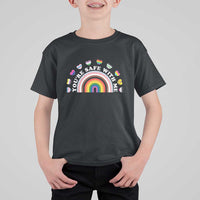 You're Safe With Me T Shirt For Kid LGBTQ Pride Ally Rainbow Heart