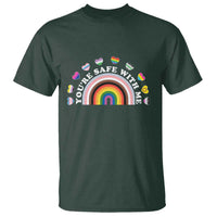 You're Safe With Me T Shirt LGBTQ Pride Ally Rainbow Heart
