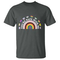 You're Safe With Me T Shirt LGBTQ Pride Ally Rainbow Heart