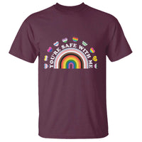 You're Safe With Me T Shirt LGBTQ Pride Ally Rainbow Heart
