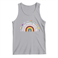 You're Safe With Me Tank Top LGBTQ Pride Ally Rainbow Heart