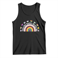 You're Safe With Me Tank Top LGBTQ Pride Ally Rainbow Heart