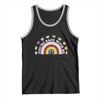 You're Safe With Me Tank Top LGBTQ Pride Ally Rainbow Heart