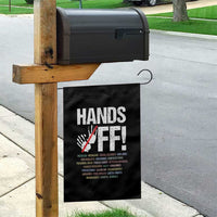 Hands Off Garden Flag Social Security And Medicare Protest Vintage Hand Print - Wonder Print Shop