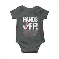 Hands Off Baby Onesie Social Security And Medicare Protest Vintage Hand Print