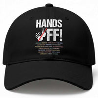 Hands Off Baseball Cap Social Security And Medicare Protest Vintage Hand Print