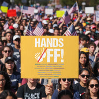 Hands Off Protest Sign Social Security And Medicare Protest Vintage Hand Print - Wonder Print Shop