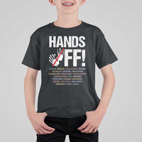 Hands Off T Shirt For Kid Social Security And Medicare Protest Vintage Hand Print