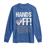 Hands Off Long Sleeve Shirt Social Security And Medicare Protest Vintage Hand Print