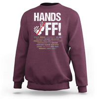 Hands Off Sweatshirt Social Security And Medicare Protest Vintage Hand Print