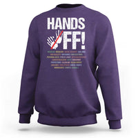 Hands Off Sweatshirt Social Security And Medicare Protest Vintage Hand Print
