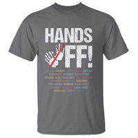 Hands Off T Shirt Social Security And Medicare Protest Vintage Hand Print