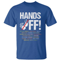Hands Off T Shirt Social Security And Medicare Protest Vintage Hand Print