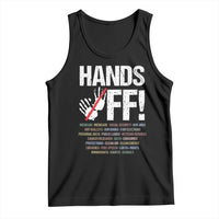 Hands Off Tank Top Social Security And Medicare Protest Vintage Hand Print