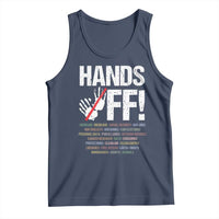 Hands Off Tank Top Social Security And Medicare Protest Vintage Hand Print