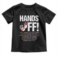 Hands Off Toddler T Shirt Social Security And Medicare Protest Vintage Hand Print