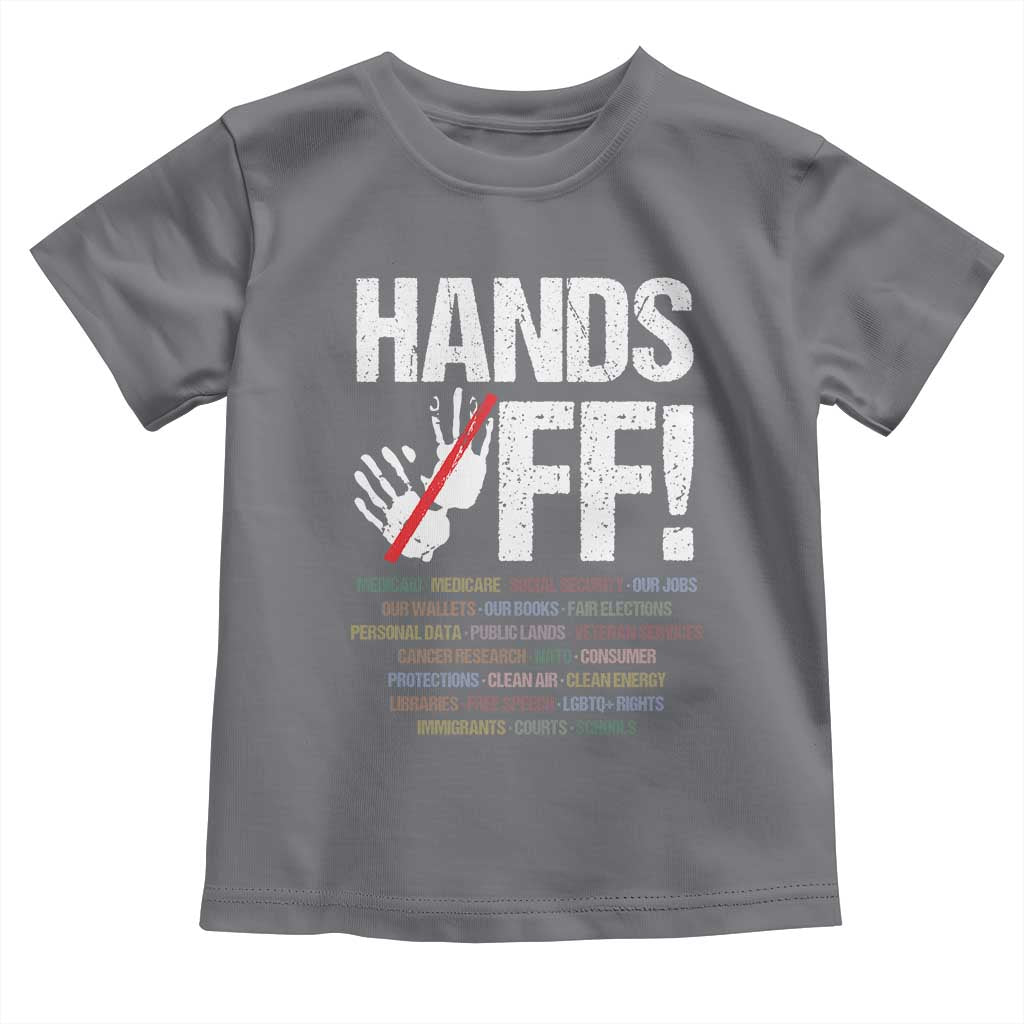 Hands Off Toddler T Shirt Social Security And Medicare Protest Vintage Hand Print