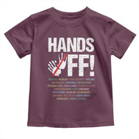 Hands Off Toddler T Shirt Social Security And Medicare Protest Vintage Hand Print