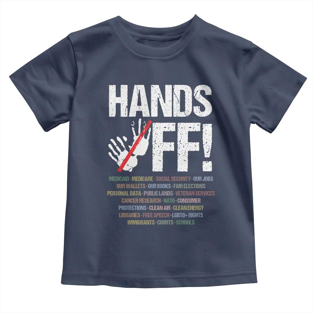 Hands Off Toddler T Shirt Social Security And Medicare Protest Vintage Hand Print