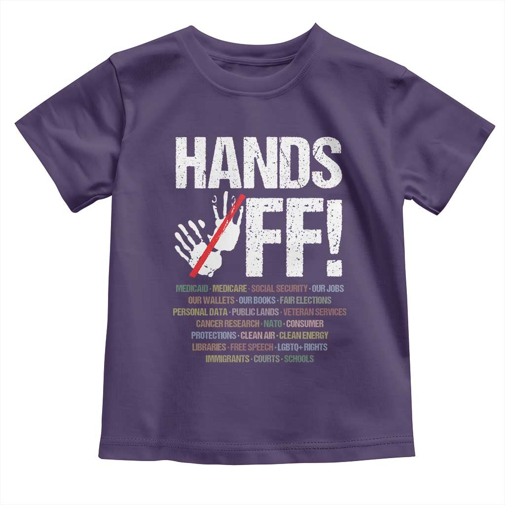 Hands Off Toddler T Shirt Social Security And Medicare Protest Vintage Hand Print