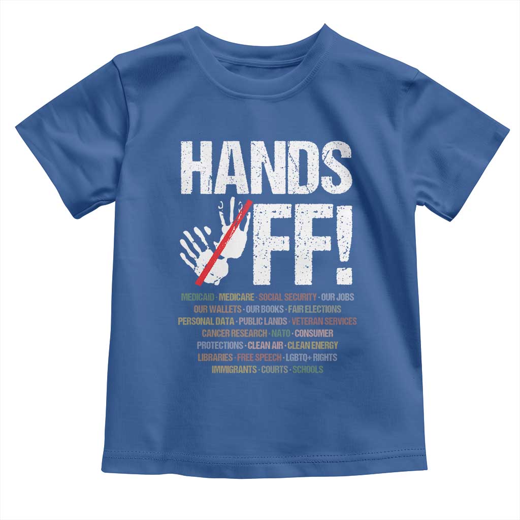 Hands Off Toddler T Shirt Social Security And Medicare Protest Vintage Hand Print