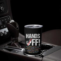 Hands Off Tumbler Cup Social Security And Medicare Protest Vintage Hand Print