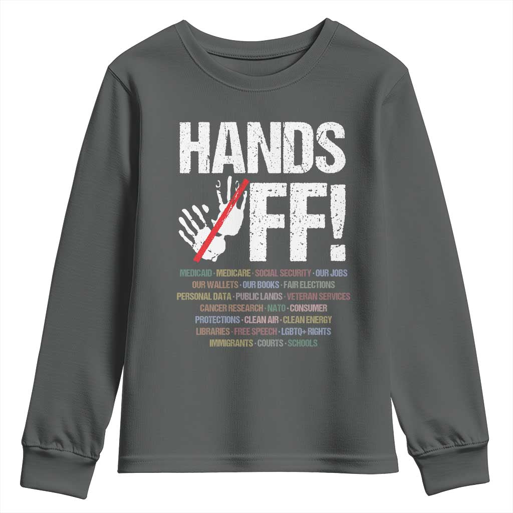 Hands Off Youth Sweatshirt Social Security And Medicare Protest Vintage Hand Print