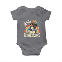 More Pride Less Prejudice Baby Onesie Pride Month LGBTQ Rainbow