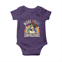 More Pride Less Prejudice Baby Onesie Pride Month LGBTQ Rainbow